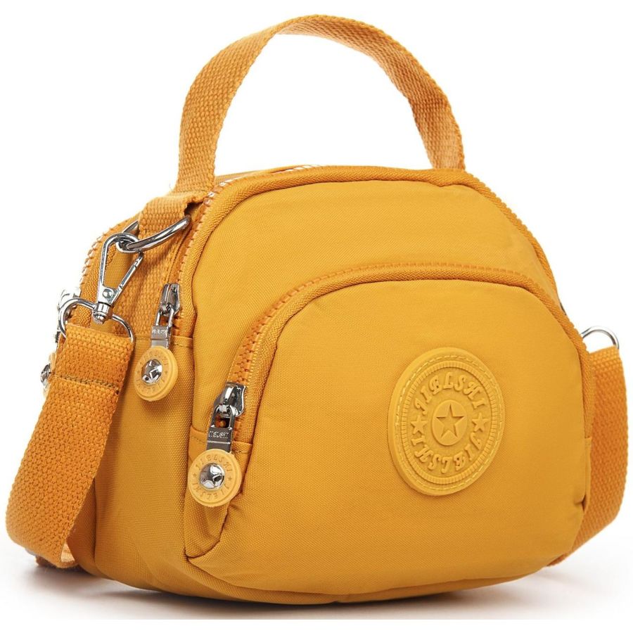 Сумка женская кроссбоди Jielshi полиамид 19×15×10 см Желтая