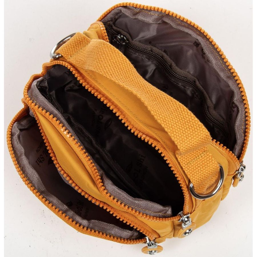 Сумка женская кроссбоди Jielshi полиамид 19×15×10 см Желтая