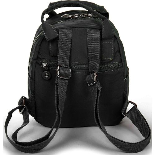 Рюкзак-сумка женская Jielshi текстильная 5 л 20×24×12 см Черный