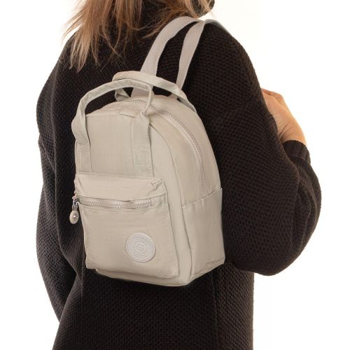 Рюкзак-сумка женская Jielshi текстильная 5 л 20×24×12 см Бежевый