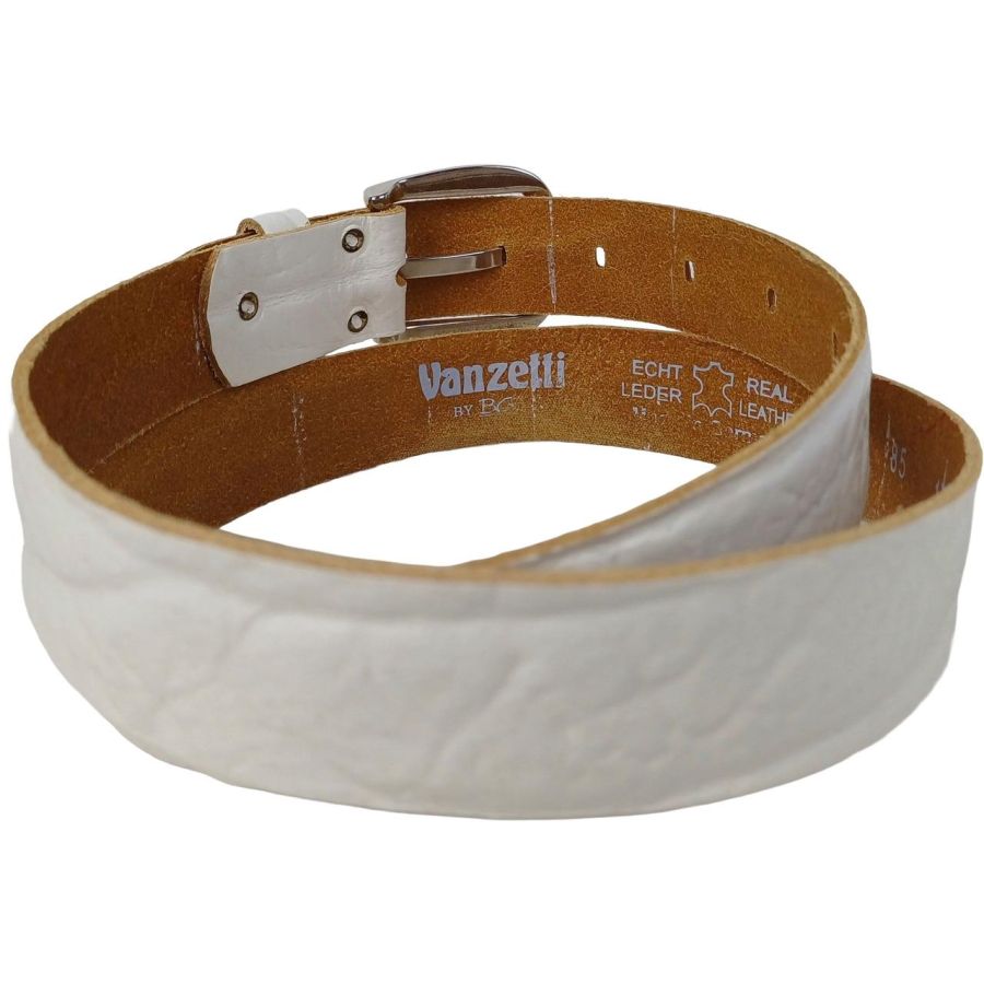 Ремень женский Vanzetti RMT213 кожаный 3 см Белый