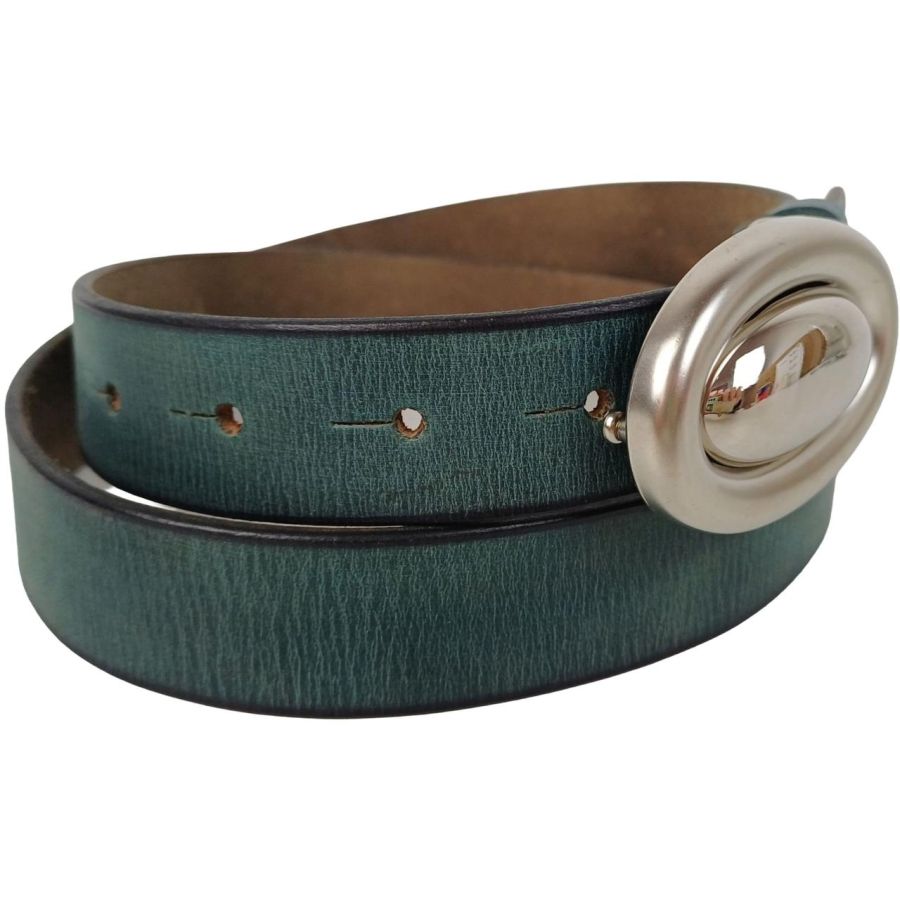 Женский кожаный ремень Vanzetti RMT258 с закрытой пряжкой 2,8 см Бирюзовый