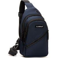 Сумка-слинг Lanpad нейлоновая через плечо 13х24х7 см Синий