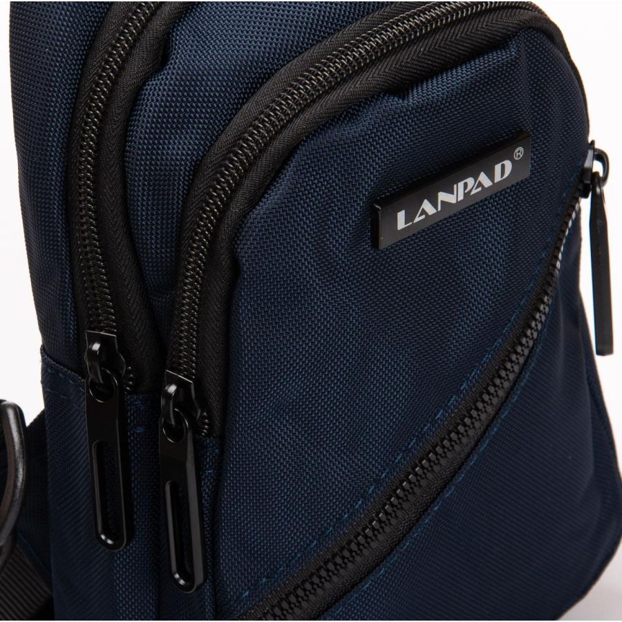 Сумка-слинг Lanpad нейлоновая через плечо 13х24х7 см Синий