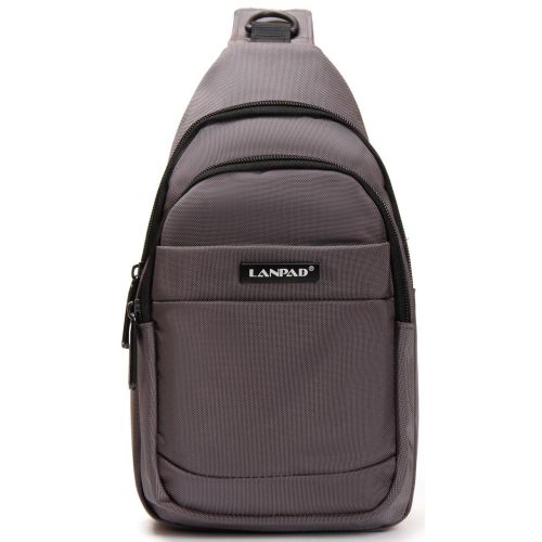 Сумка-слинг Lanpad нейлоновая через плечо 17х29х10 см Серый