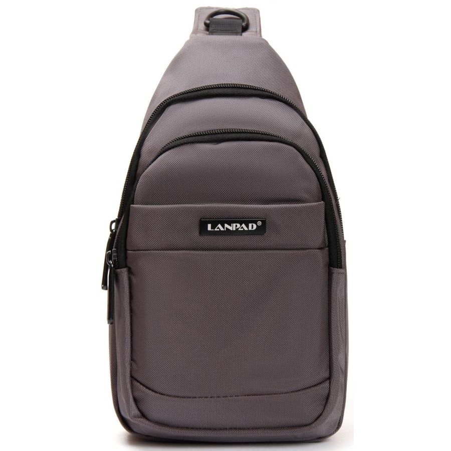 Сумка-слинг Lanpad нейлоновая через плечо 17х29х10 см Серый