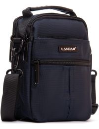 Сумка через плечо Lanpad 15х19х8 см нейлоновая с креплением на пояс Синий