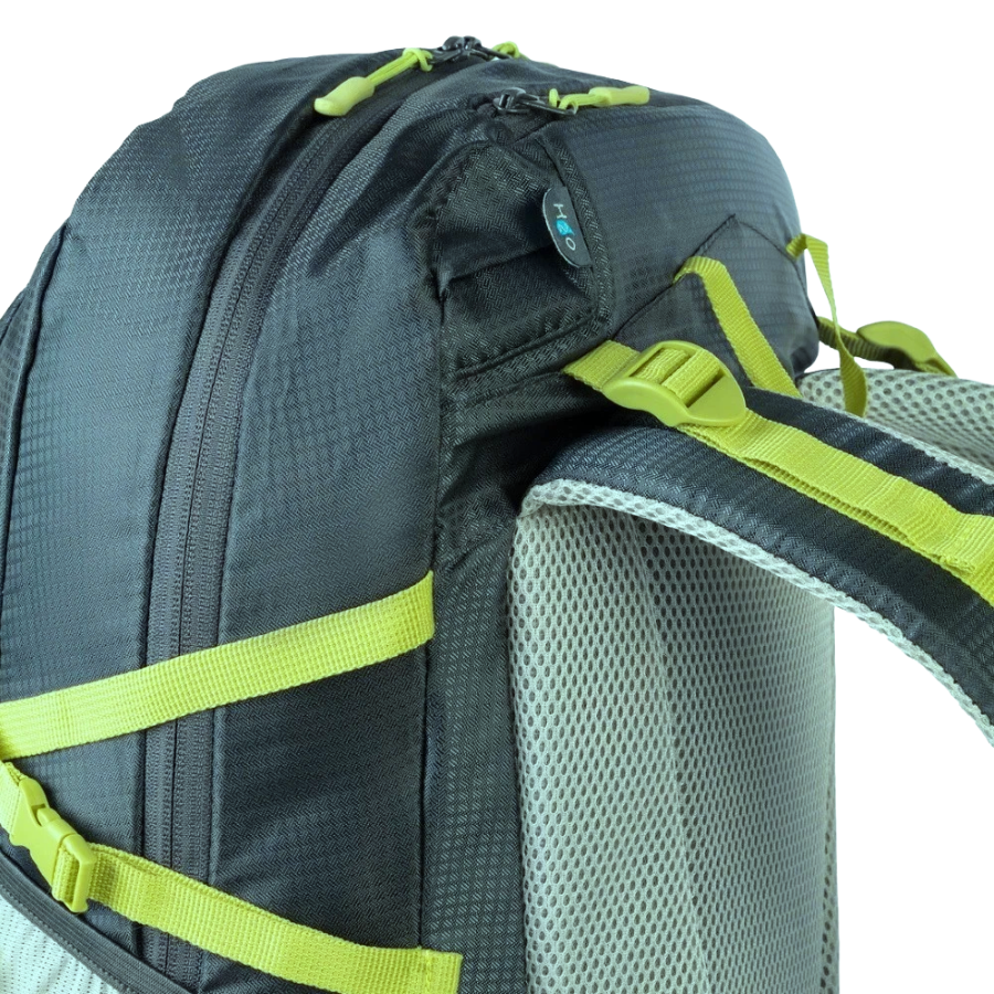 Рюкзак спортивный Crivit 30L с дождевиком и креплением для гидратора Серый с желтым