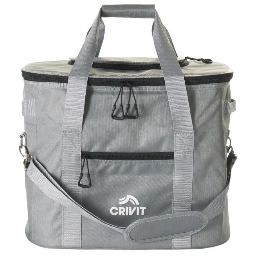 Термосумка Crivit 35L сумка-холодильник со съемным пластиковым пакетом Серая