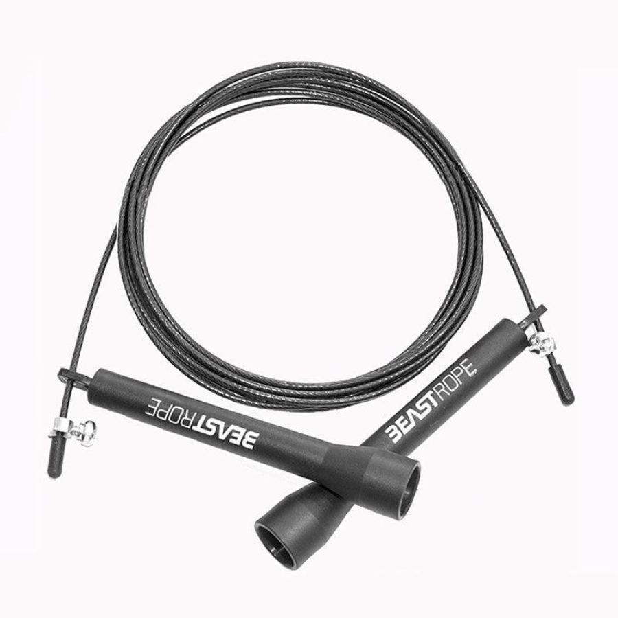 Скакалка скоростная Beast Gear Beast Rope со стальным тросом 300 см Черная
