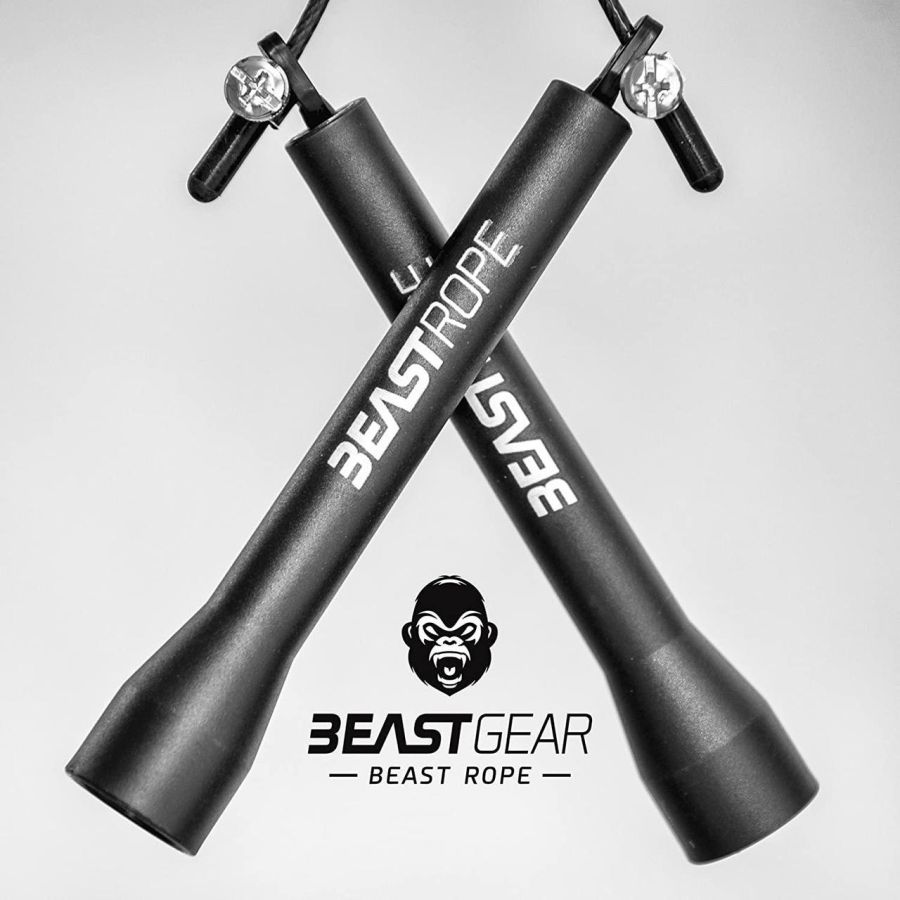 Скакалка скоростная Beast Gear Beast Rope со стальным тросом 300 см Черная