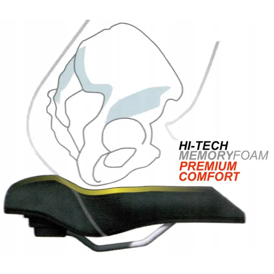 Седло велосипедное Wittkop Medicus Airflow с Memory Foam 270х170 мм Черное