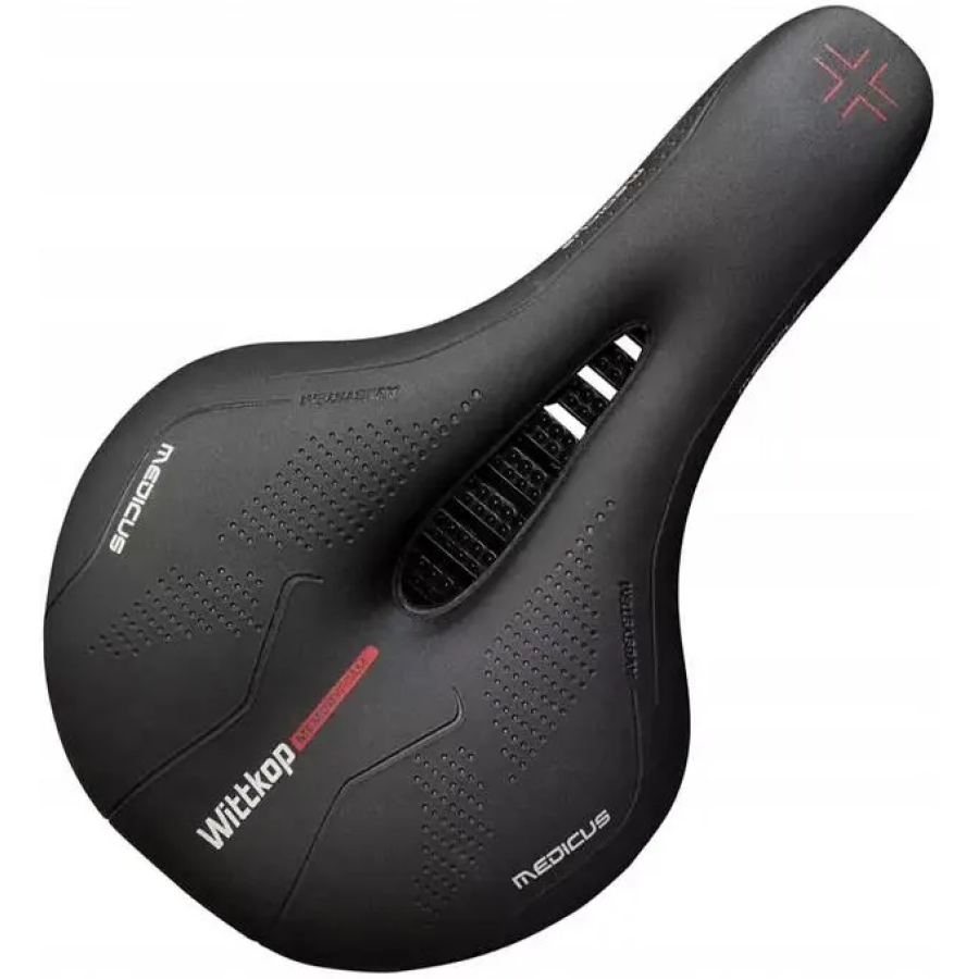 Седло велосипедное Wittkop Medicus Airflow с Memory Foam 270х170 мм Черное