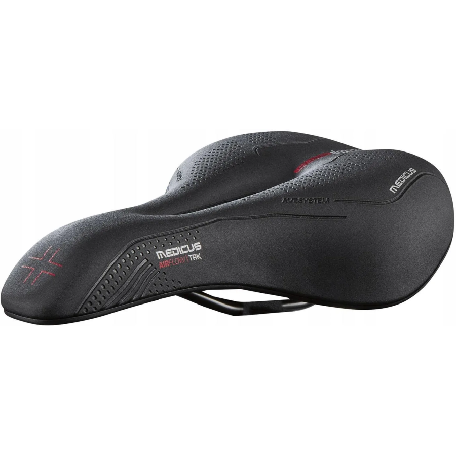 Седло велосипедное Wittkop Medicus Airflow с Memory Foam 270х170 мм Черное
