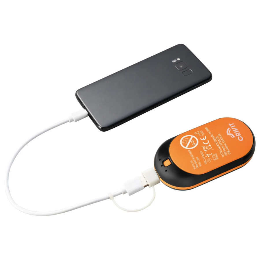 Грелка для рук аккумуляторная Rocktrail 5200 мАч с функцией Powerbank Оранжевая