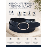 Ремень кожаный женский C&A натуральная кожа Темно-синий