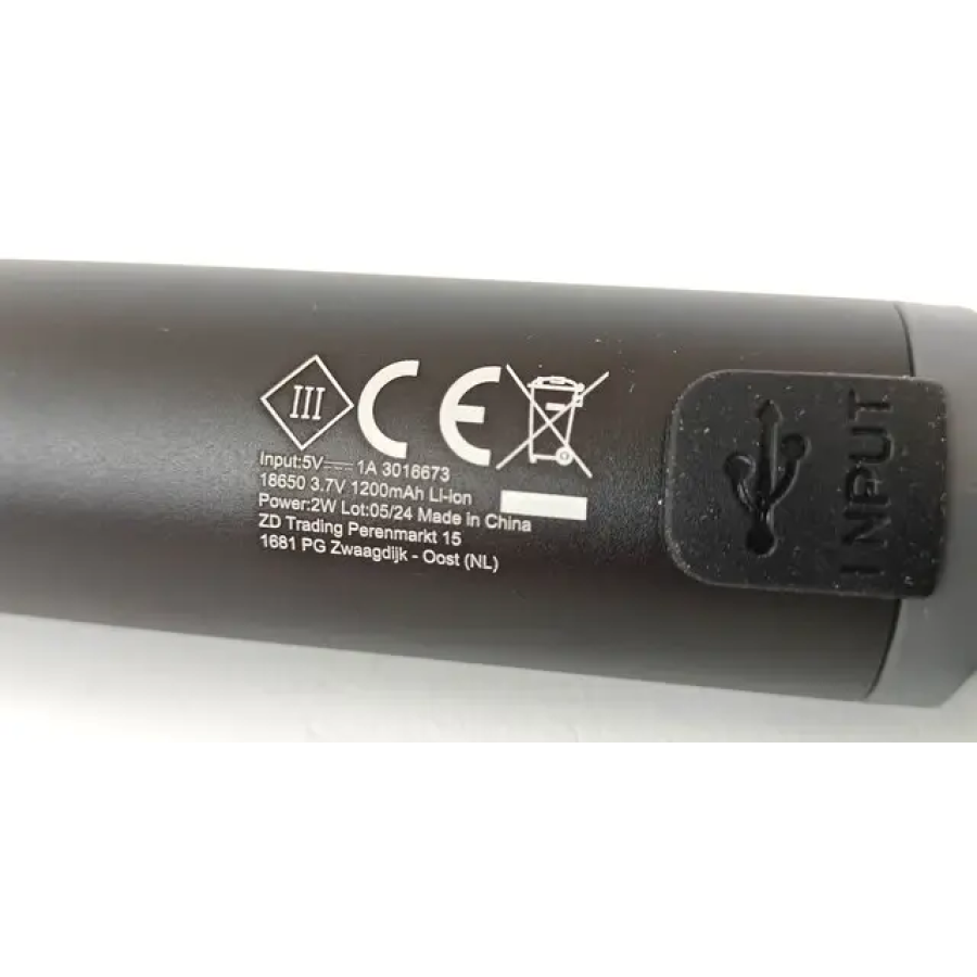 Аккумуляторный LED-фонарь ZD Trading 200+60 лм USB-C с фокусом и цветными фильтрами