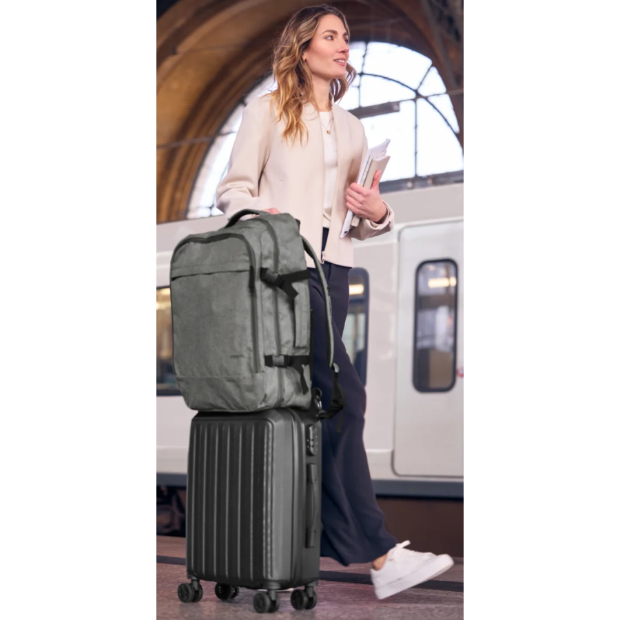 Рюкзак-сумка дорожная Esmara / Topmove 40 л 53x35x17 см полиэстер Серый