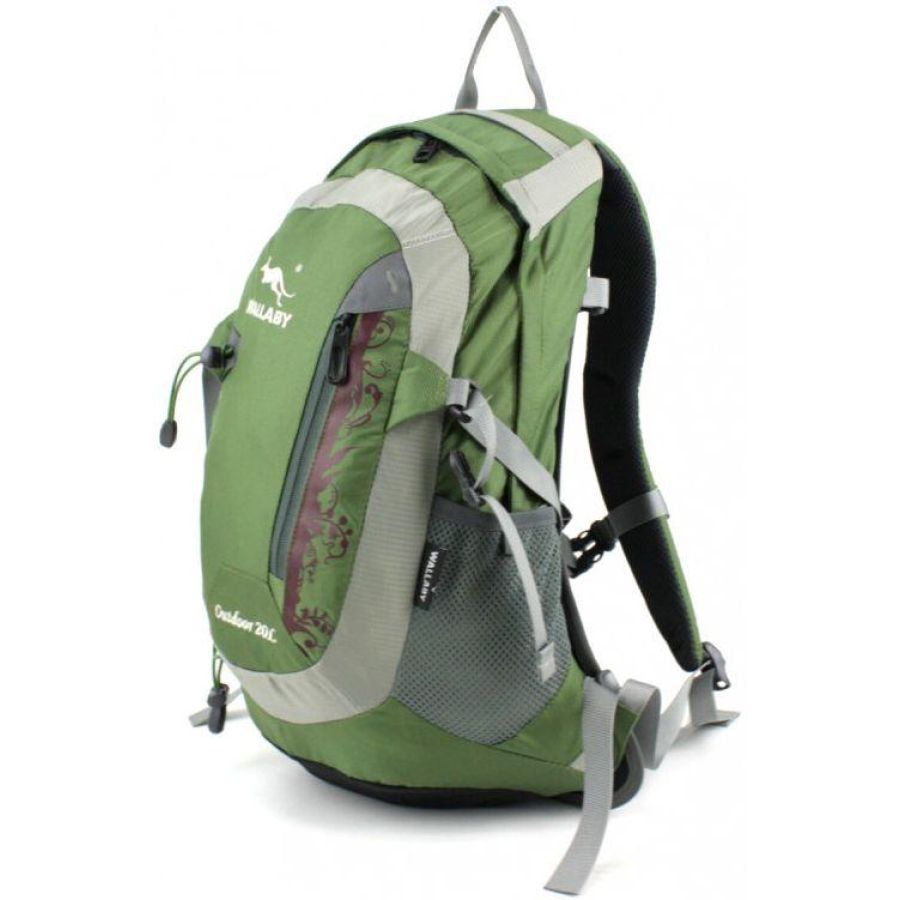 Велорюкзак Wallaby с каркасной спинкой и сеткой 20 л 24х44х13 см полиэстер Зеленый