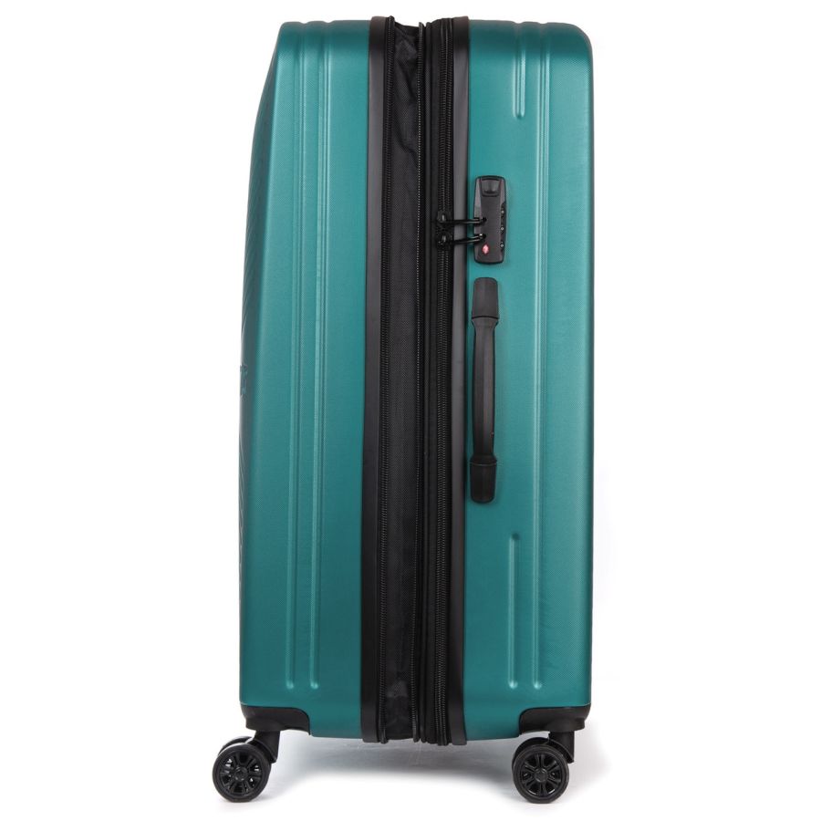 Чемодан большой Fashion с расширением L 115 л 48x71x31 см ABS-пластик Изумрудный
