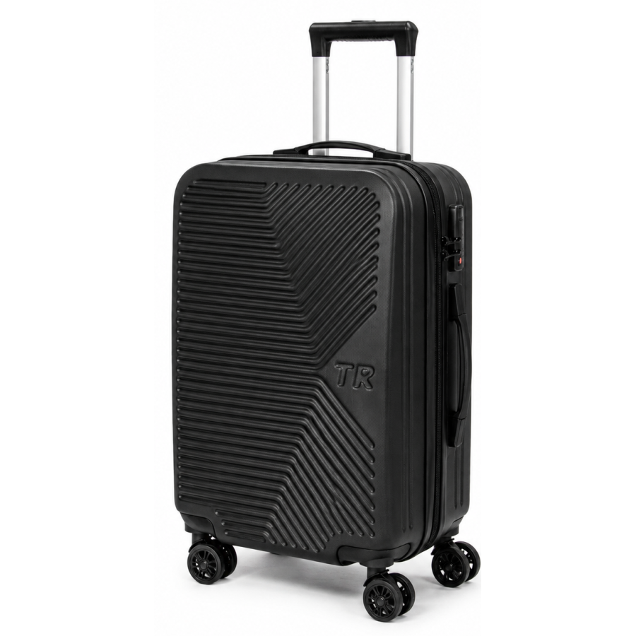 Чемодан маленький Fashion с расширением маленький 20 дюймов S 35x50x24 см ABS-пластик Черный