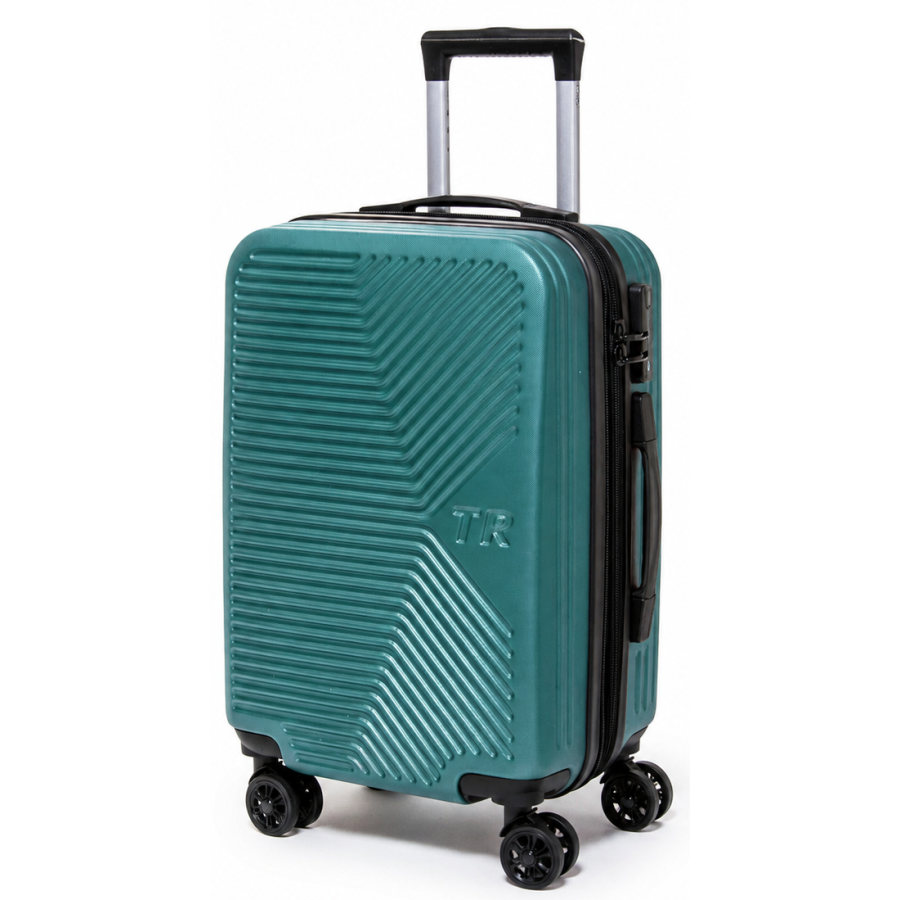 Чемодан маленький Fashion с расширением маленький 20 дюймов S 35x50x24 см ABS-пластик Изумрудный
