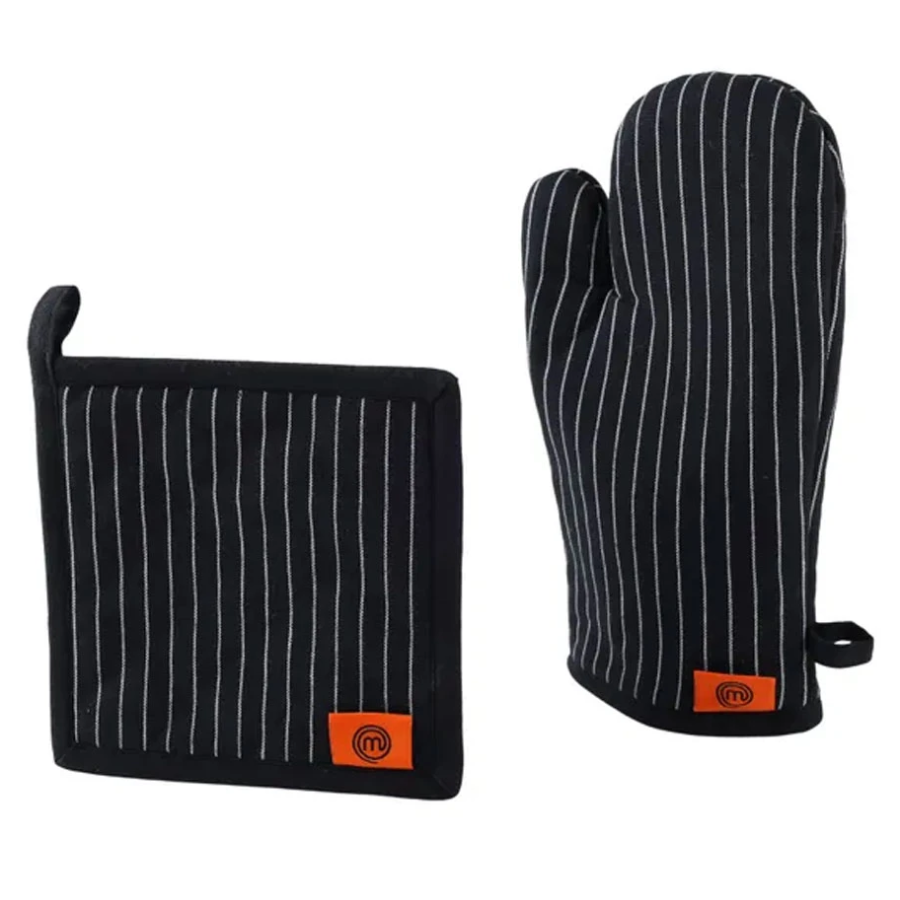 Набор кухонный MasterChef прихватка+рукавица 100% хлопок Black/White