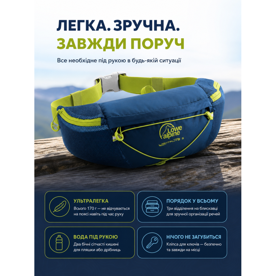 Сумка поясная Lowe Alpine Lightflite 5 5 л нейлон Azure