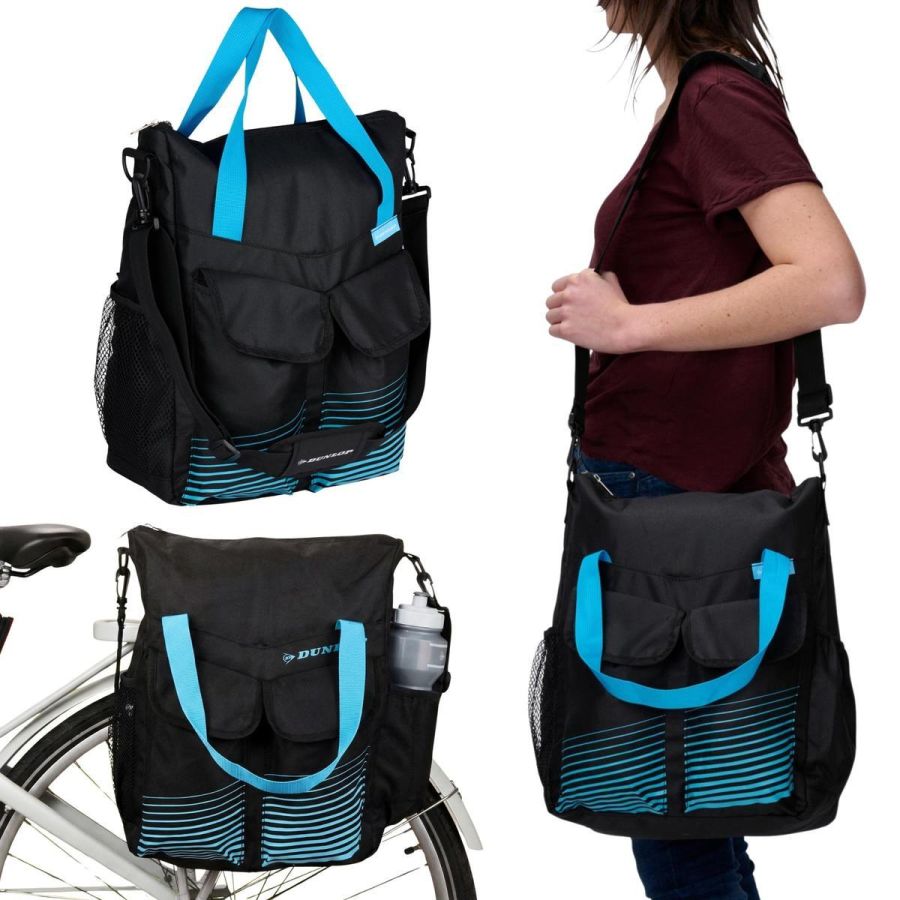 Велосумка на багажник DUNLOP 2094275 полиэстер 15 л 34×42×16 см Черная