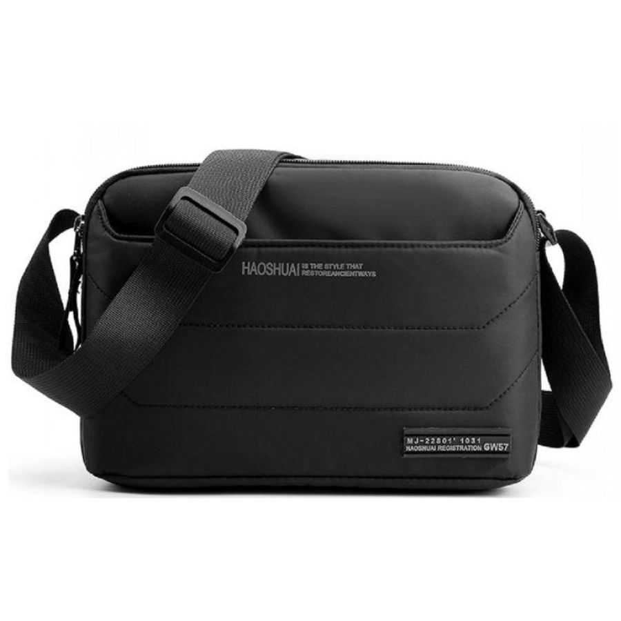 Мужской мессенджер Confident SAT08-T-999-6A текстиль 27×18×9 см Черный