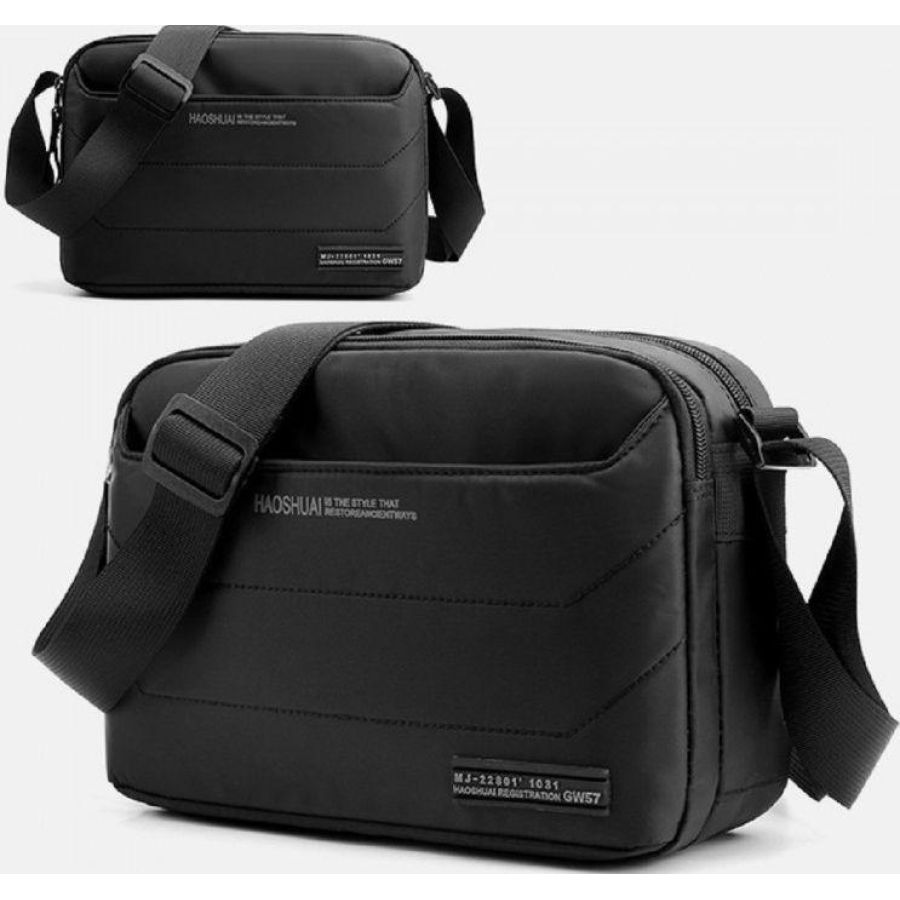 Мужской мессенджер Confident SAT08-T-999-6A текстиль 27×18×9 см Черный