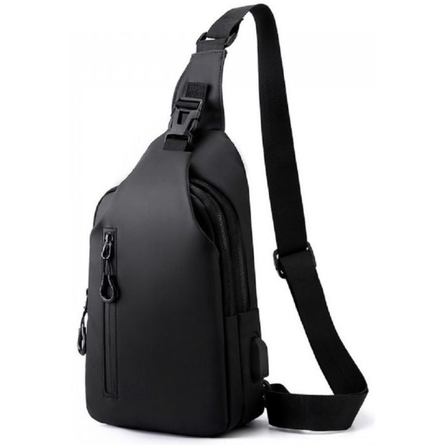 Мужская сумка-слинг Confident SATN02-T-2022A текстиль с USB 31×16×8 см