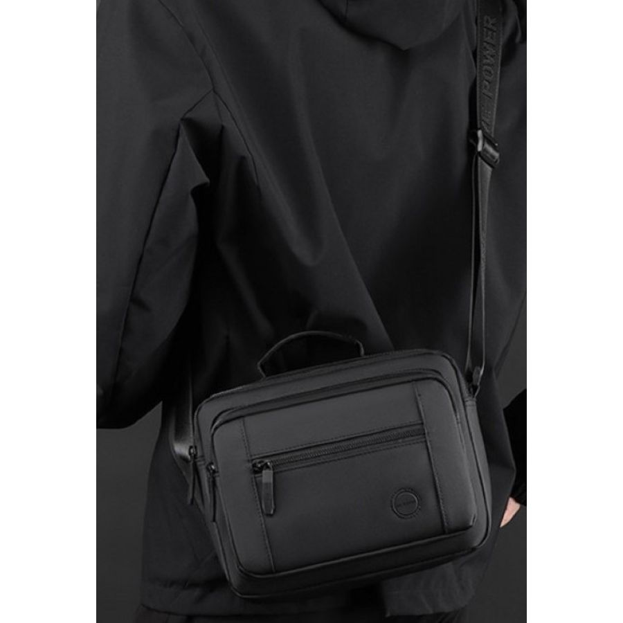 Мужской мессенджер Confident SAT08-1252A текстиль 26×11×20 см Черный