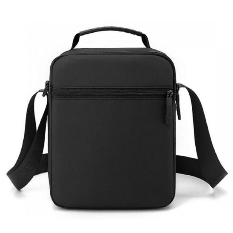 Мужской мессенджер Tiding Bag A25-223A натуральная кожа 18×21×7 см Черный