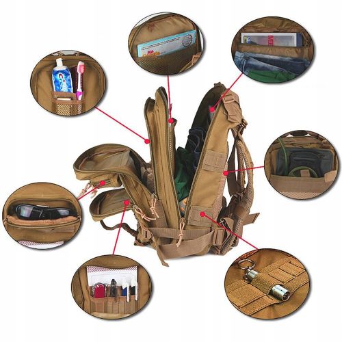 Рюкзак тактический штурмовой, армейский 28L Койот