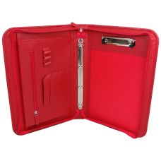 Кожаная женская деловая папка Portfolio, Украина красная флотар