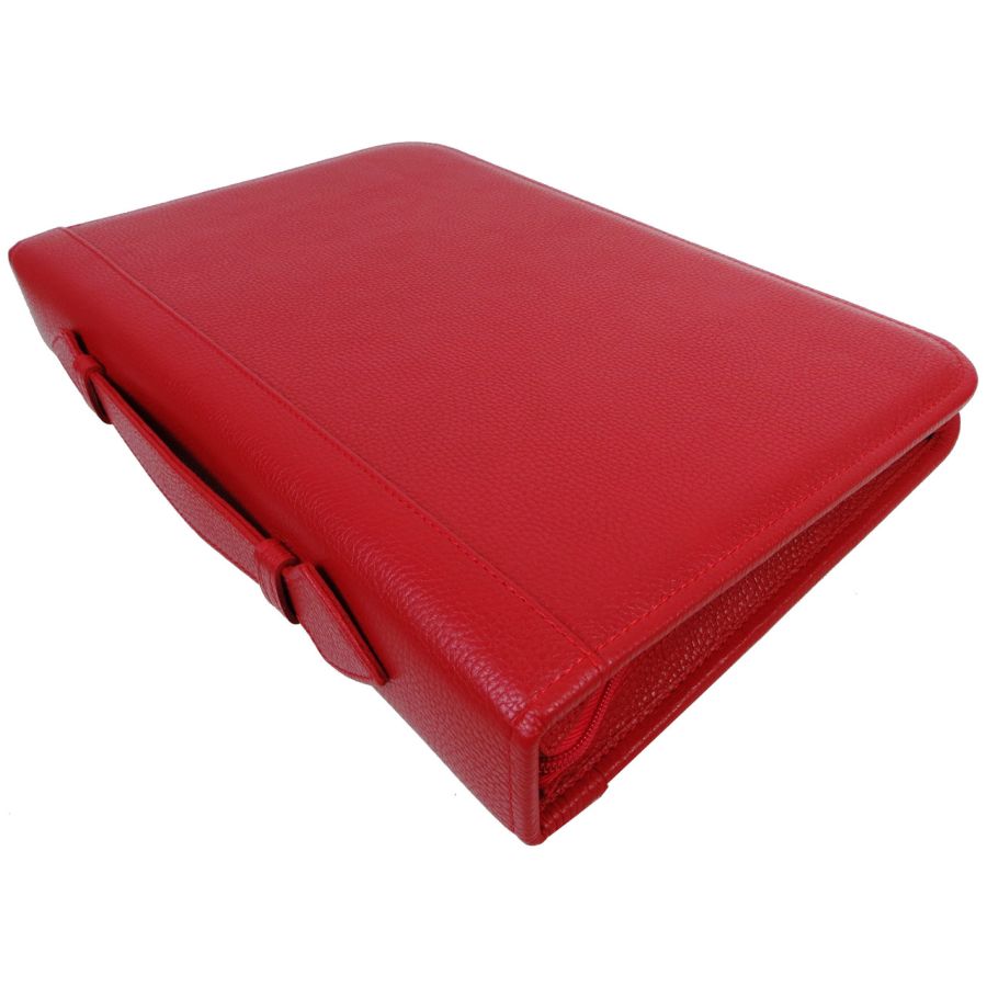 Женская деловая папка Portfolio Port1021 натуральная кожа флотар А4 385х255х50 мм Красная