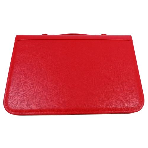 Кожаная женская деловая папка Portfolio, Украина красная флотар