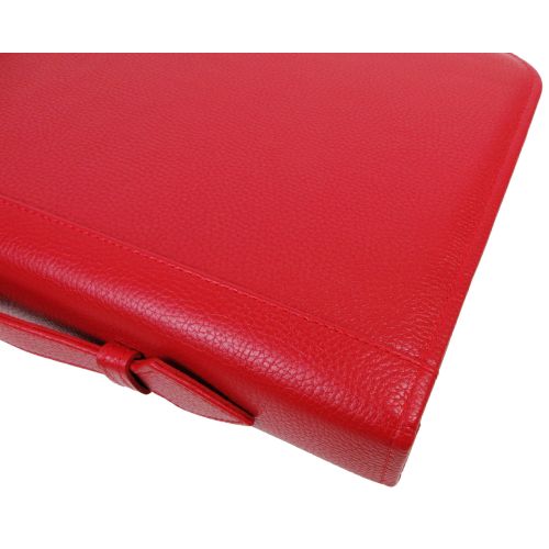 Кожаная женская деловая папка Portfolio, Украина красная флотар