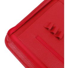Кожаная женская деловая папка Portfolio, Украина красная флотар