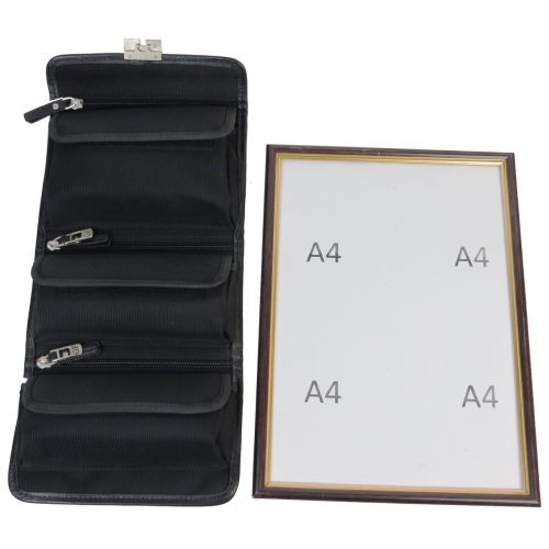 Небольшая мужская кожаная сумка-барсетка Giorgio Ferretti Ef043 Черная