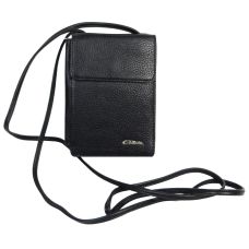 Небольшая мужская кожаная сумка через плечо Giorgio Ferretti Ef061 Черная