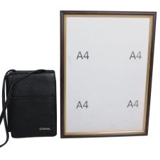 Небольшая мужская кожаная сумка через плечо Giorgio Ferretti Ef061 Черная