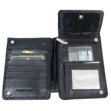 Небольшая мужская кожаная сумка через плечо Giorgio Ferretti Ef061 Черная