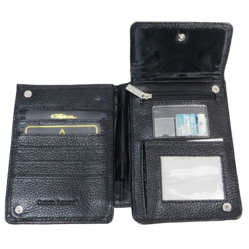 Небольшая мужская кожаная сумка через плечо Giorgio Ferretti Ef061 Черная