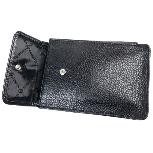 Небольшая мужская кожаная сумка через плечо Giorgio Ferretti Ef061 Черная