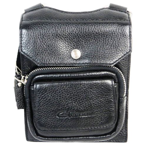 Небольшая мужская кожаная сумка на плечо Giorgio Ferretti  B90001 Черная