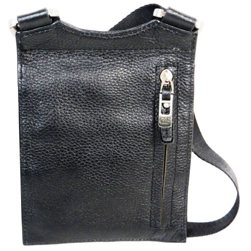 Небольшая мужская кожаная сумка на плечо Giorgio Ferretti  B90001 Черная