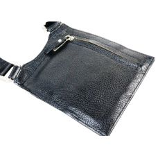 Небольшая мужская кожаная сумка на плечо Giorgio Ferretti  B90001 Черная