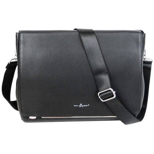 Мужская кожаная сумка мессенджер Dor. Flinger 0130HJ001 Черная